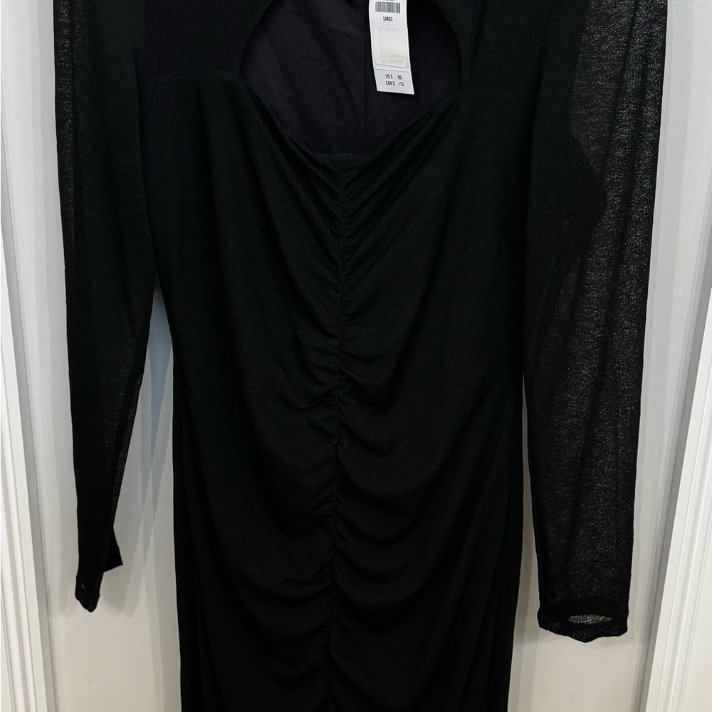 Abercrombie Black Ruched Dress